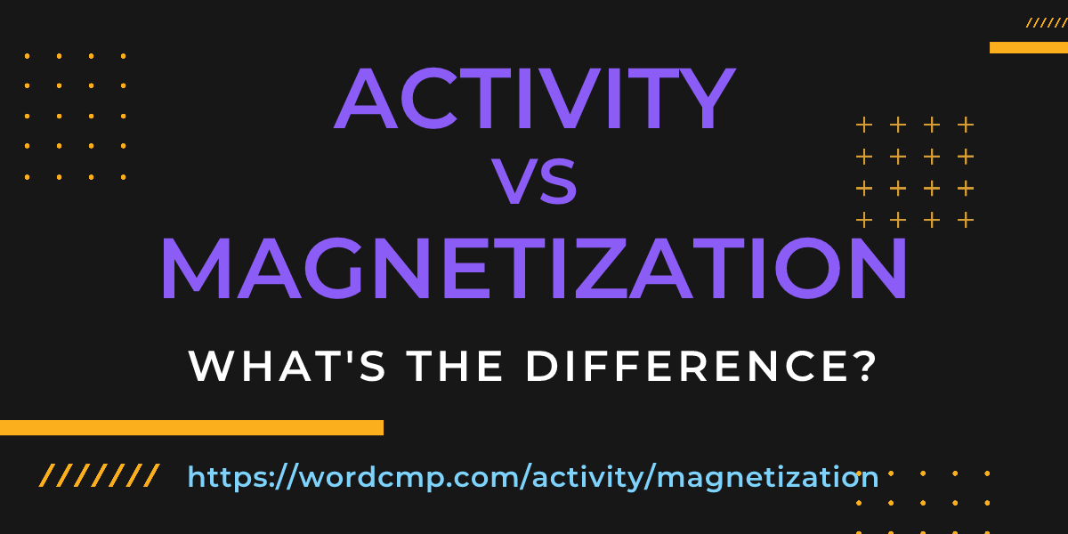 Difference between activity and magnetization