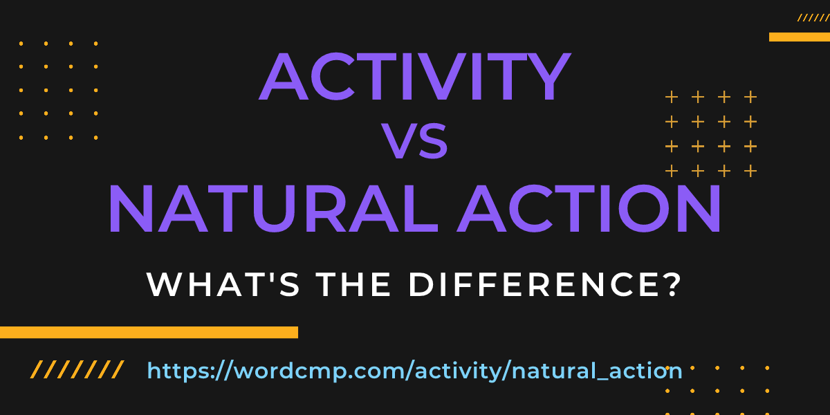 Difference between activity and natural action
