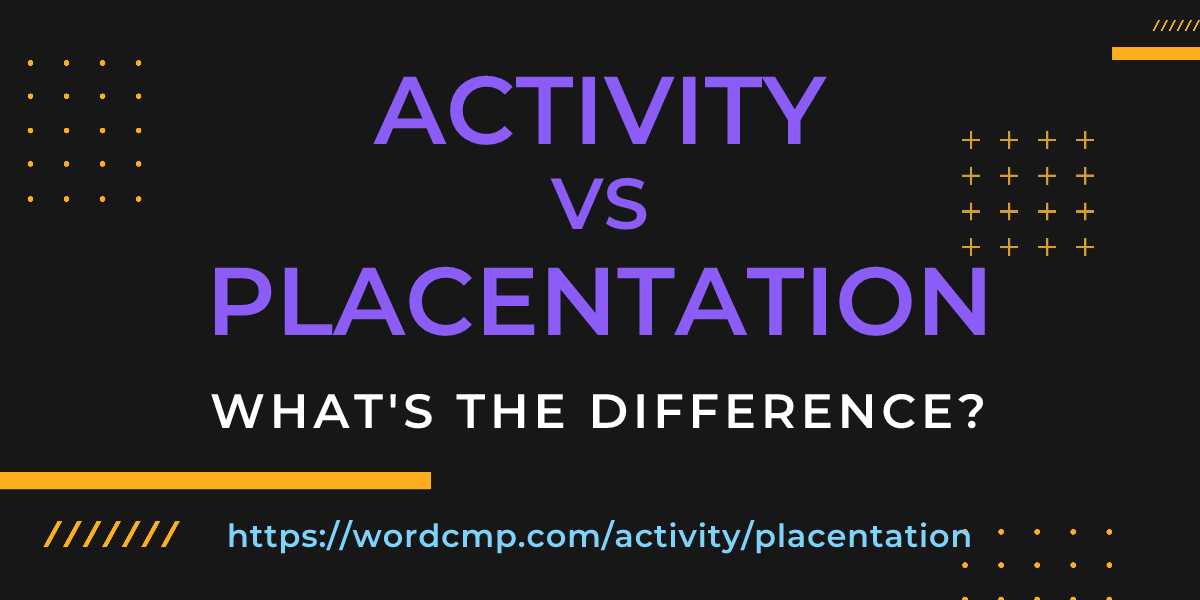 Difference between activity and placentation