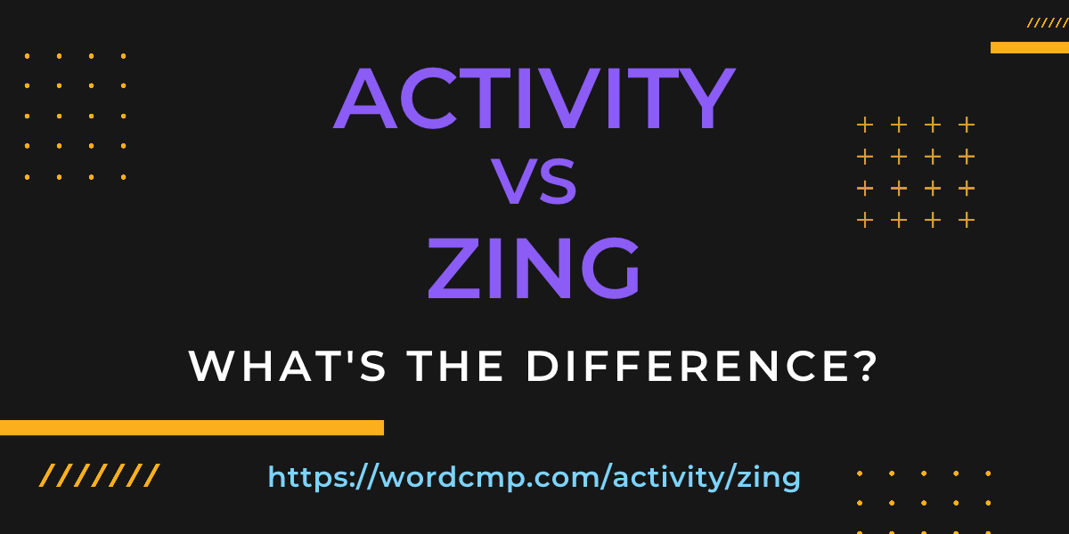 Difference between activity and zing