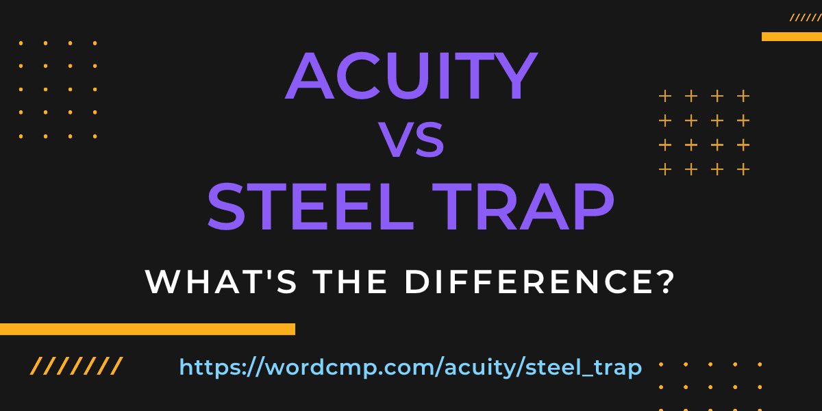 Difference between acuity and steel trap