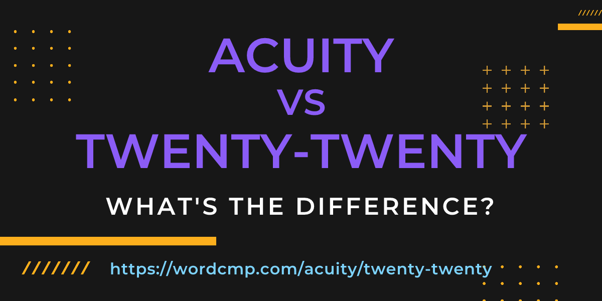 Difference between acuity and twenty-twenty