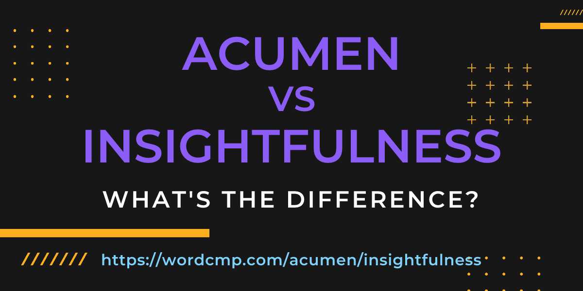 Difference between acumen and insightfulness