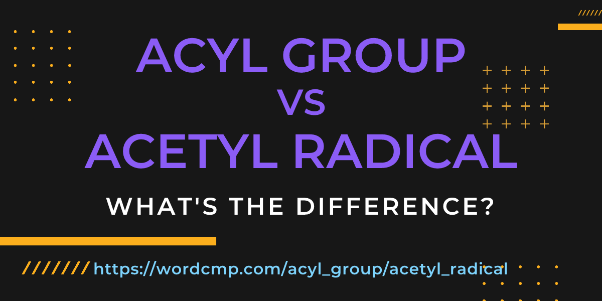 Difference between acyl group and acetyl radical