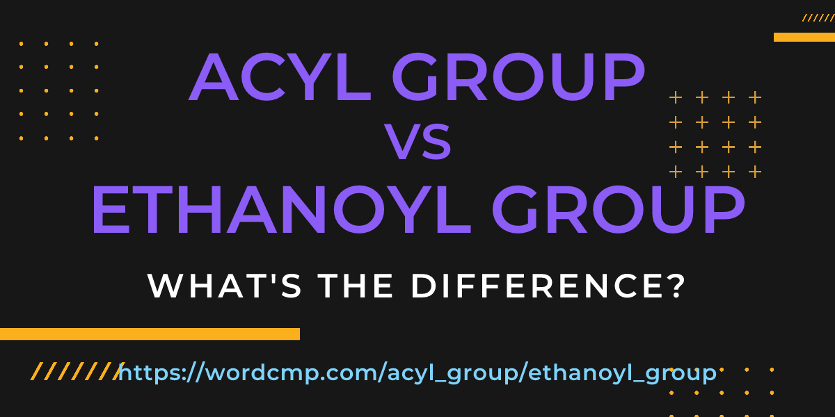 Difference between acyl group and ethanoyl group