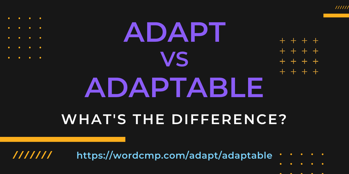 Difference between adapt and adaptable