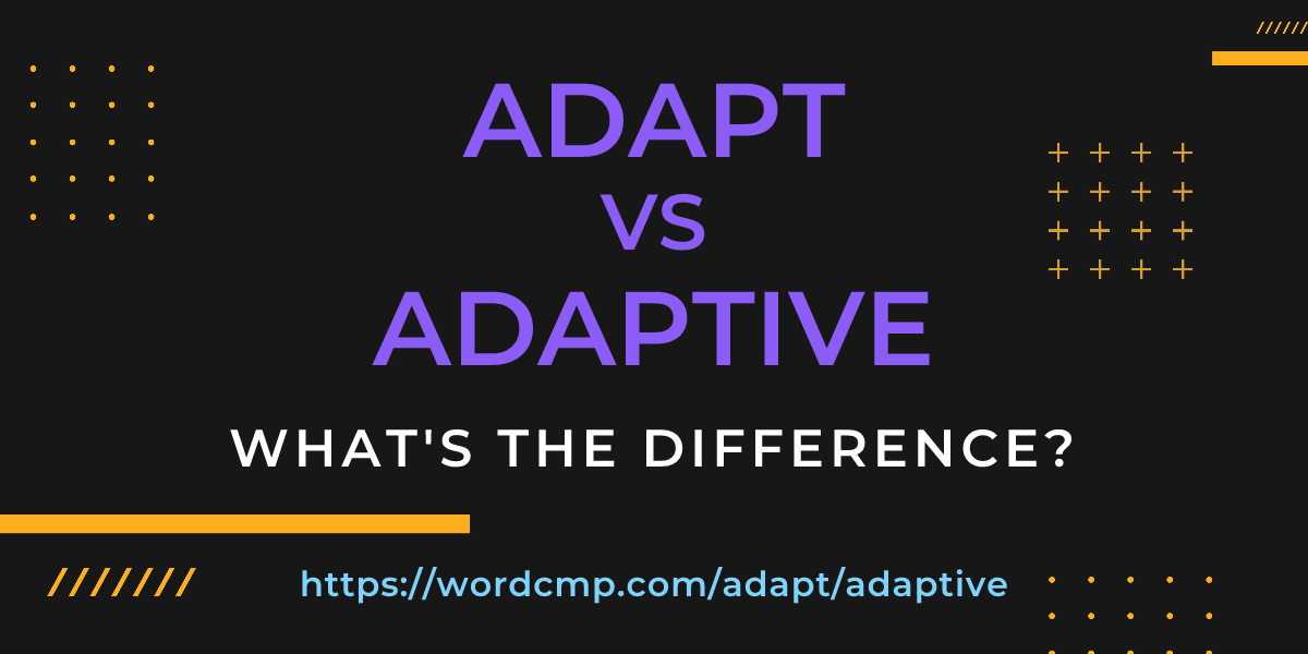 Difference between adapt and adaptive