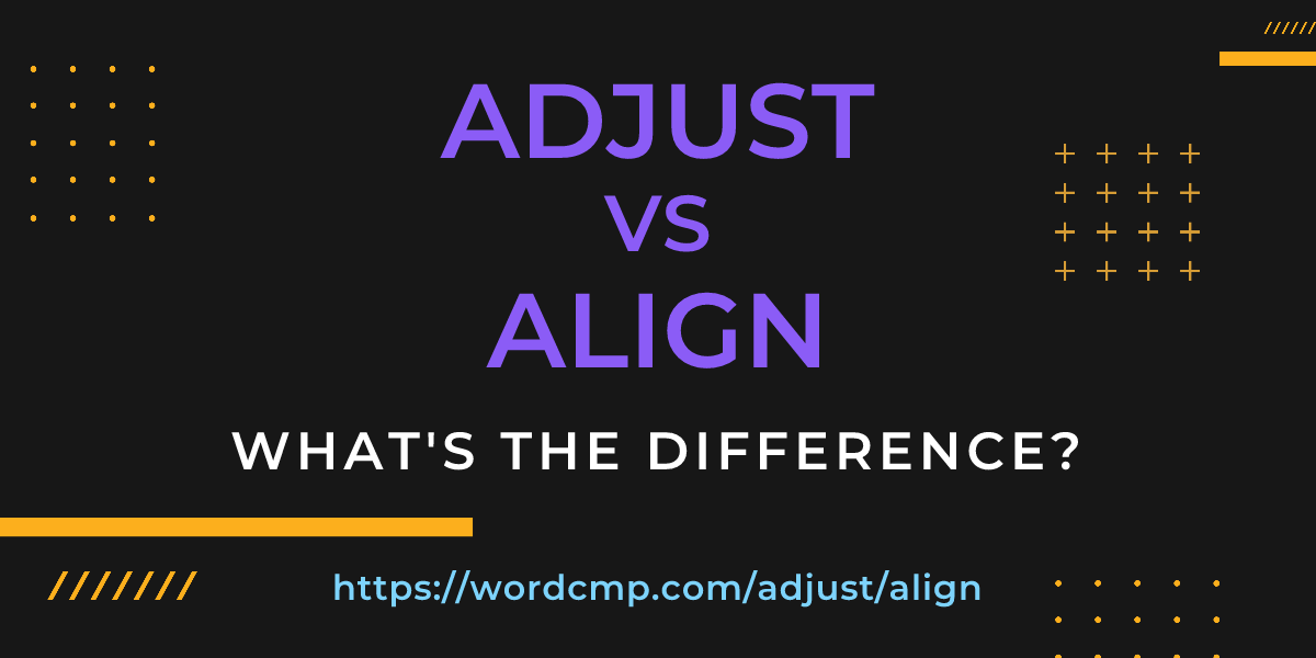 Difference between adjust and align