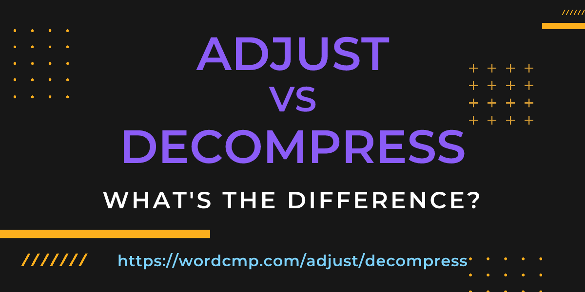 Difference between adjust and decompress