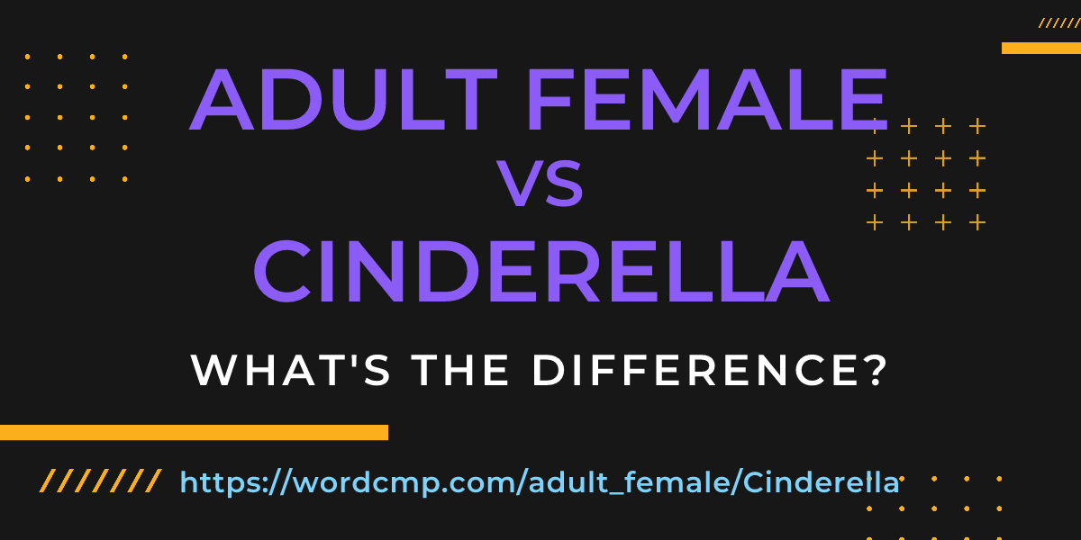 Difference between adult female and Cinderella