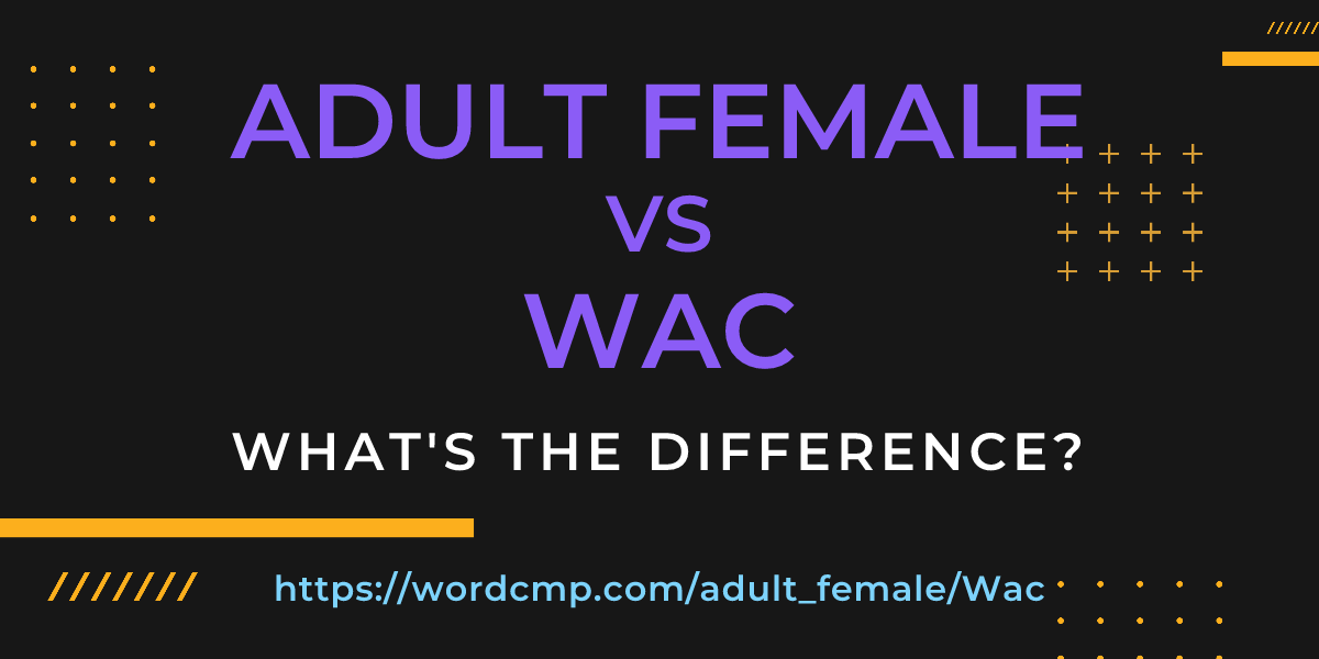 Difference between adult female and Wac
