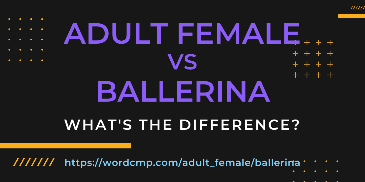 Difference between adult female and ballerina