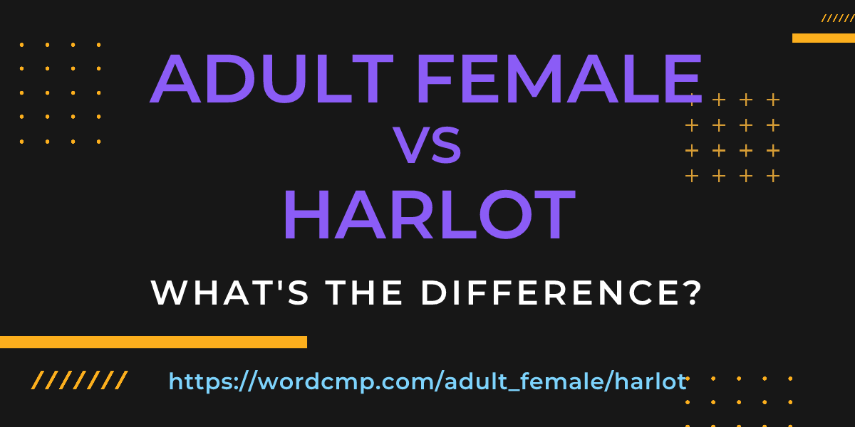 Difference between adult female and harlot
