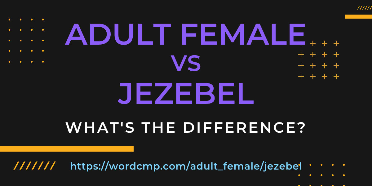 Difference between adult female and jezebel