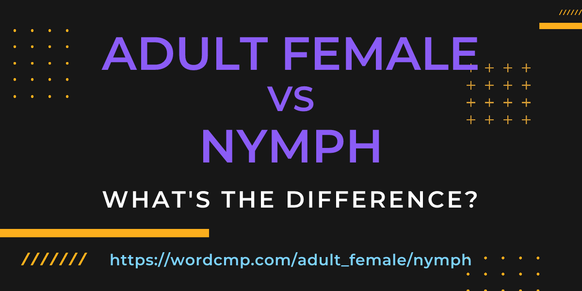Difference between adult female and nymph