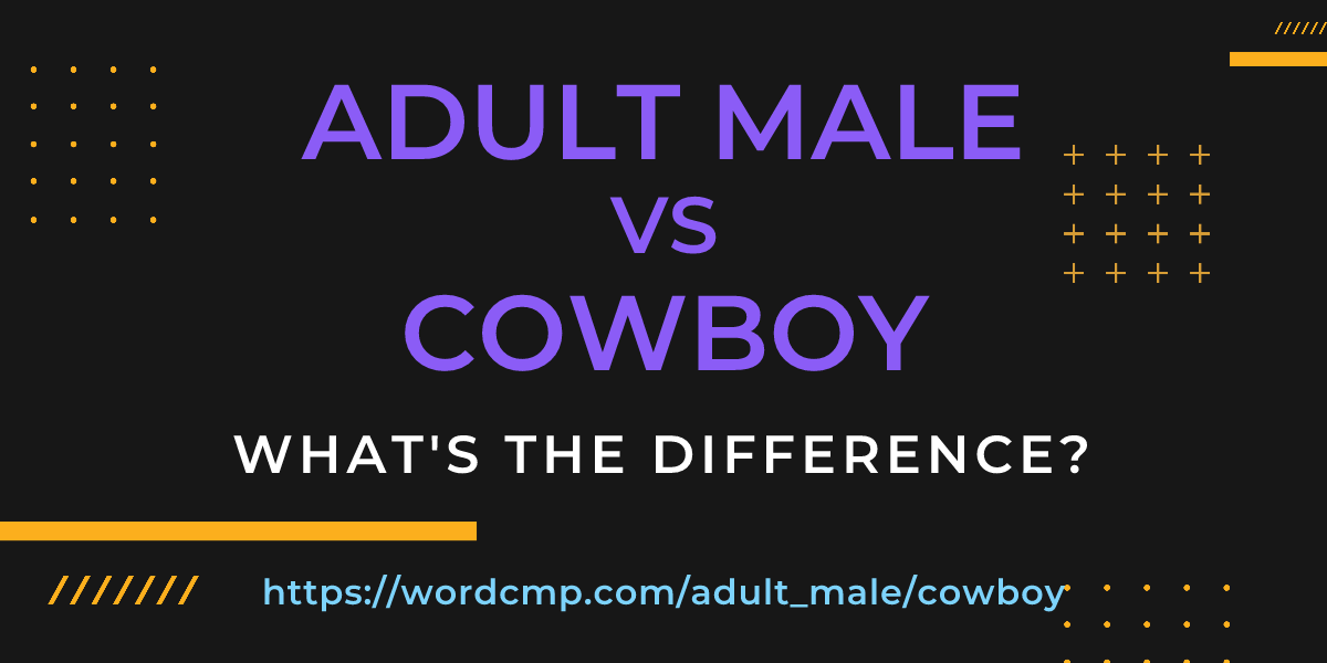 Difference between adult male and cowboy
