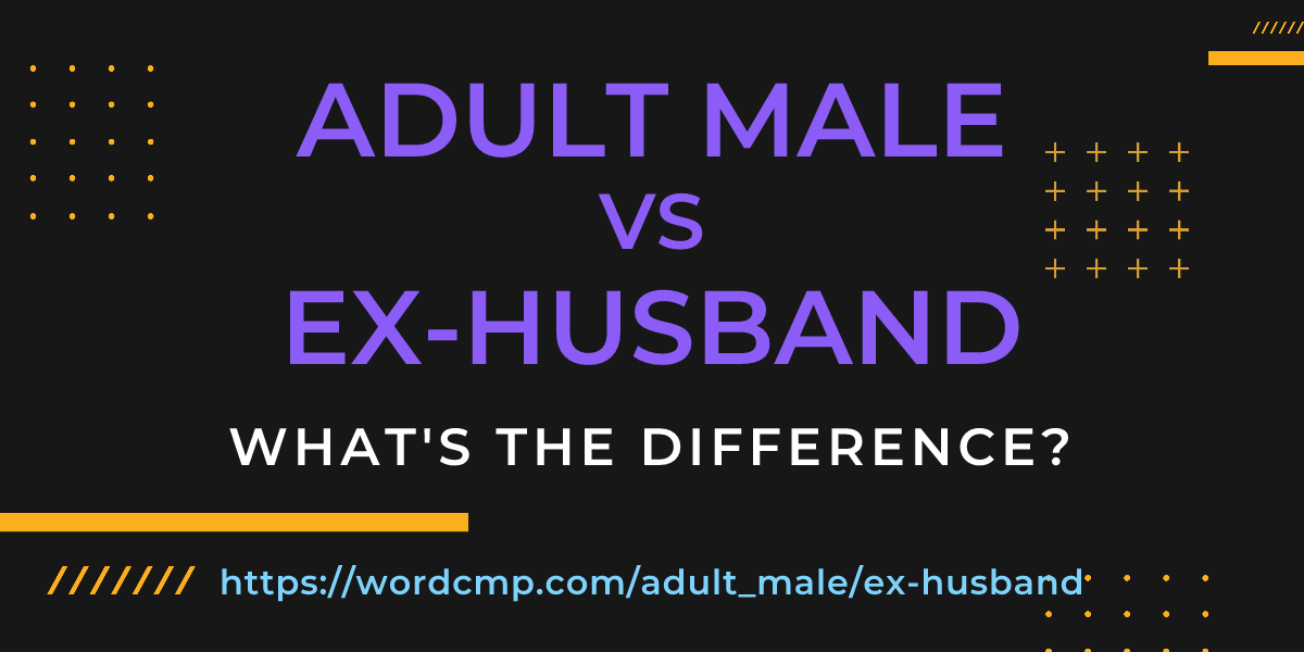 Difference between adult male and ex-husband