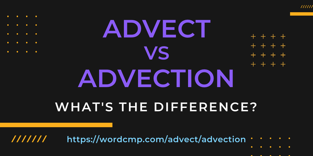 Difference between advect and advection