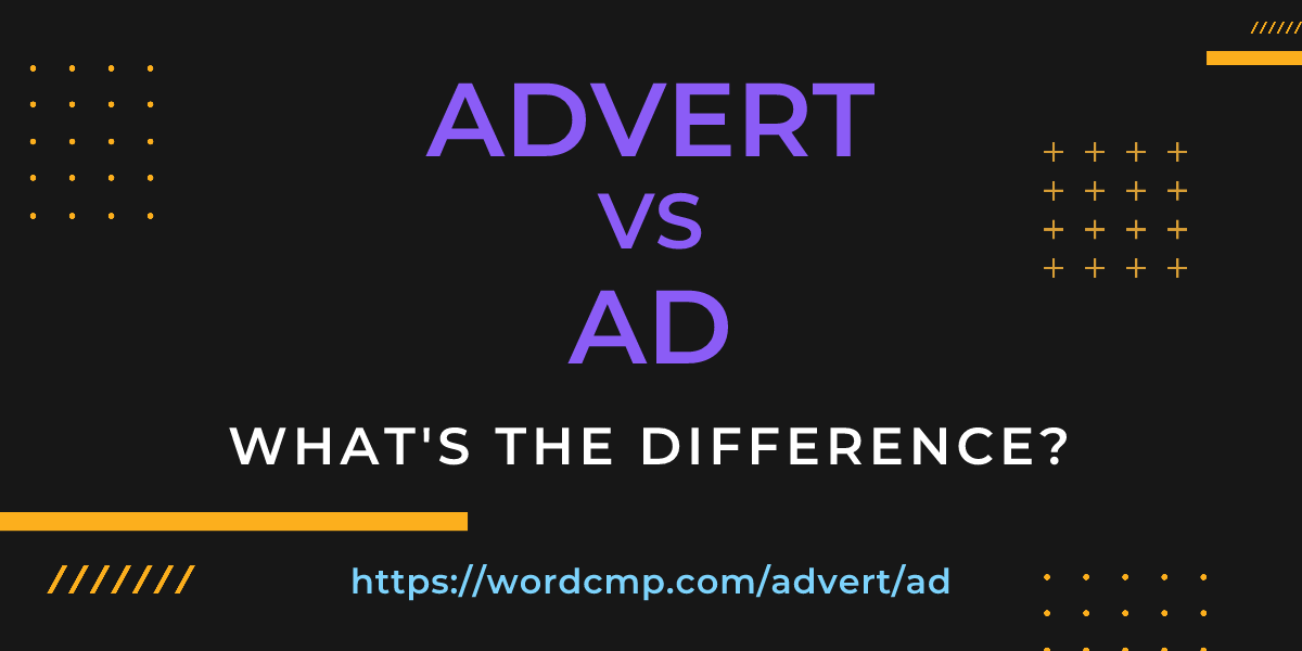Difference between advert and ad