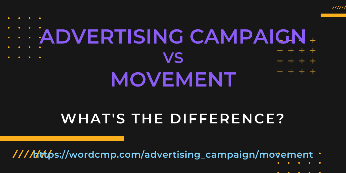 Difference between advertising campaign and movement
