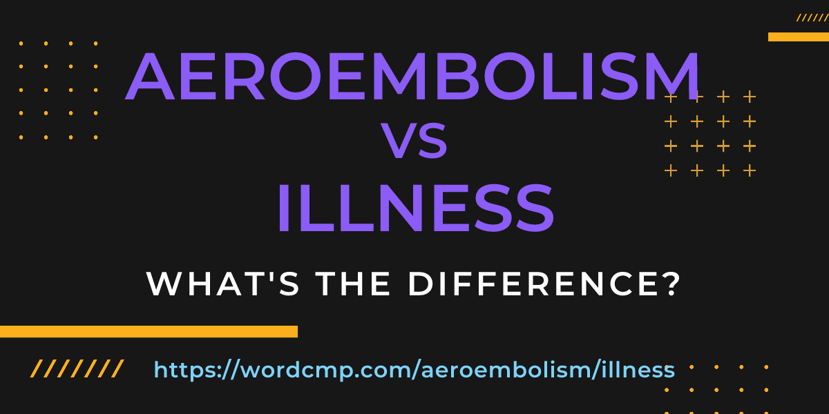 Difference between aeroembolism and illness