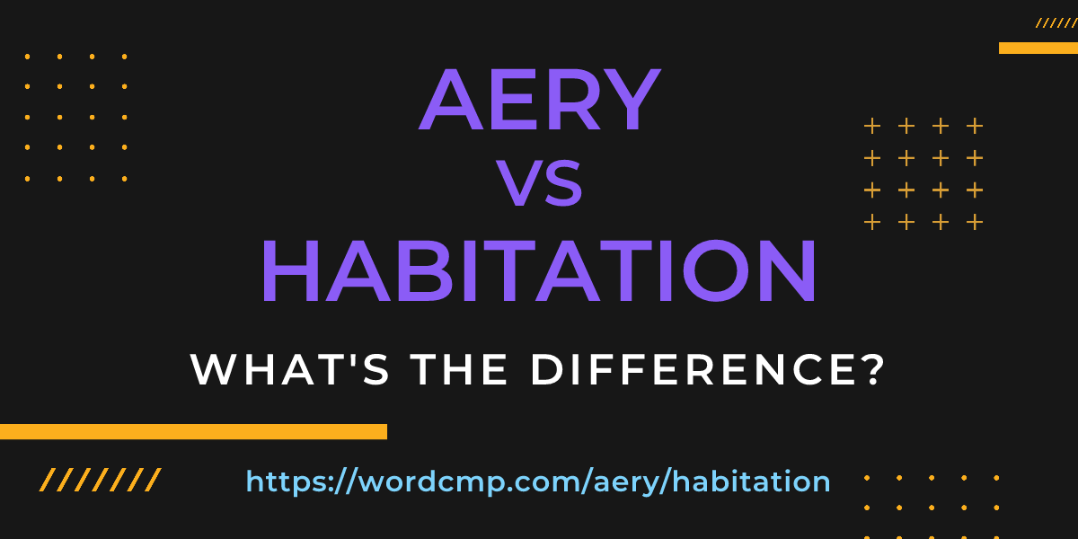 Difference between aery and habitation