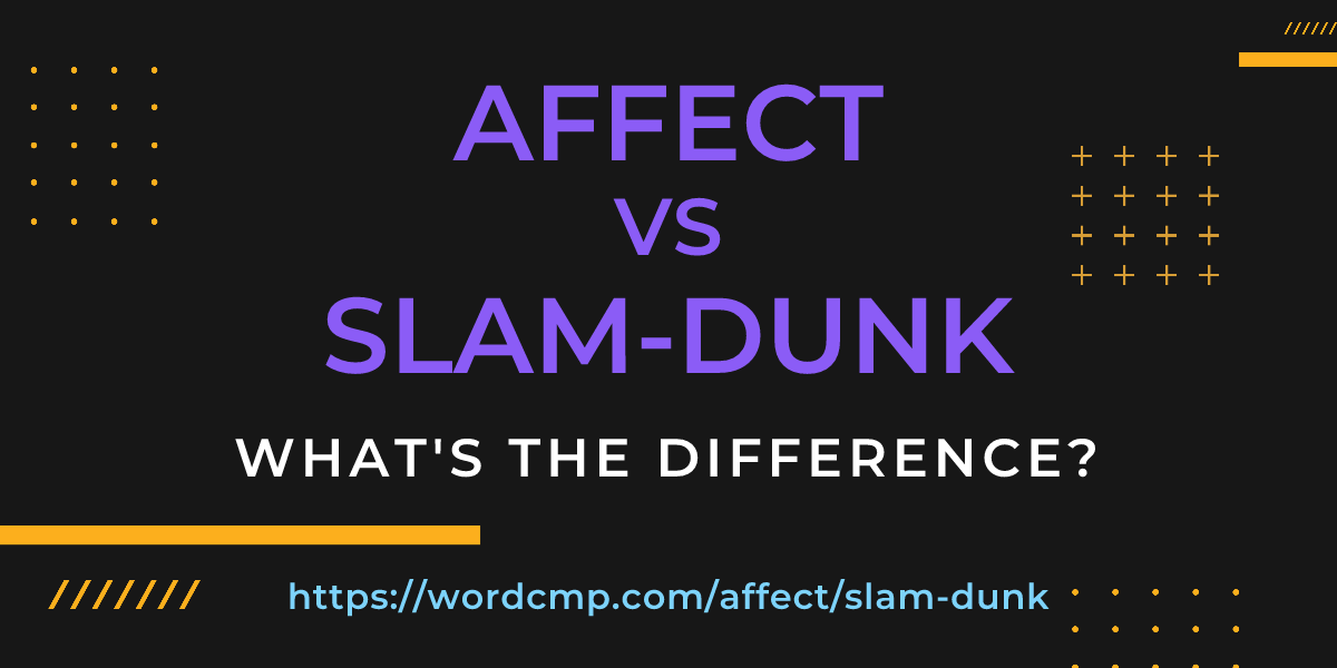 Difference between affect and slam-dunk