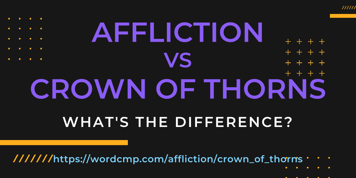Difference between affliction and crown of thorns