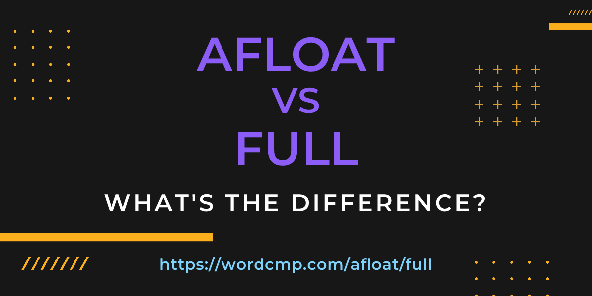 Difference between afloat and full