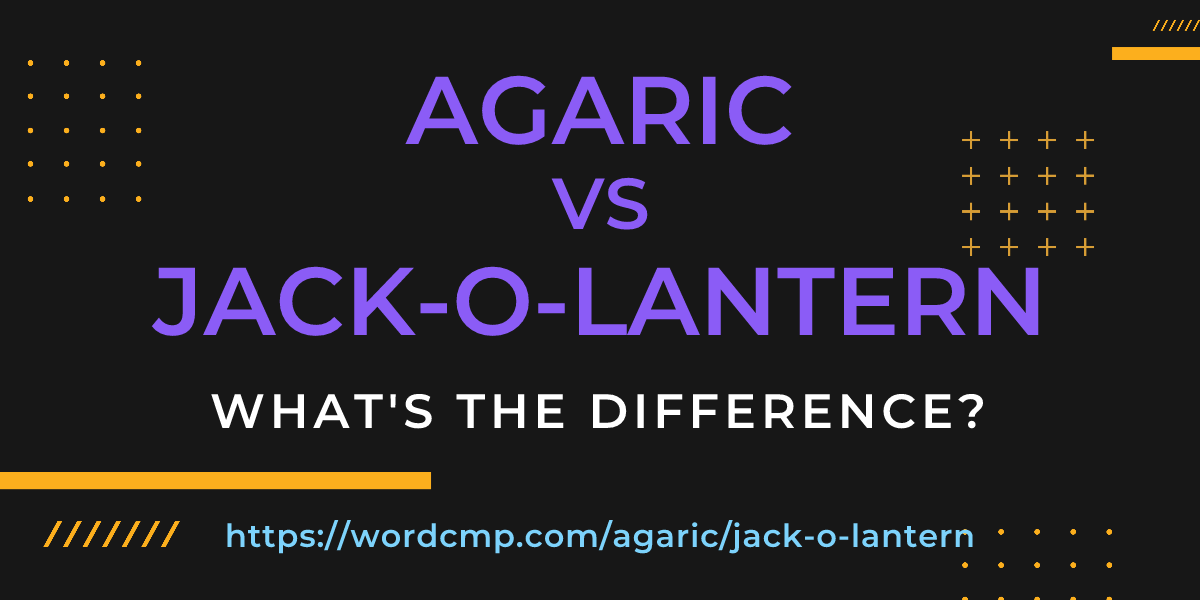 Difference between agaric and jack-o-lantern