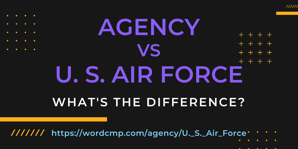 Difference between agency and U. S. Air Force