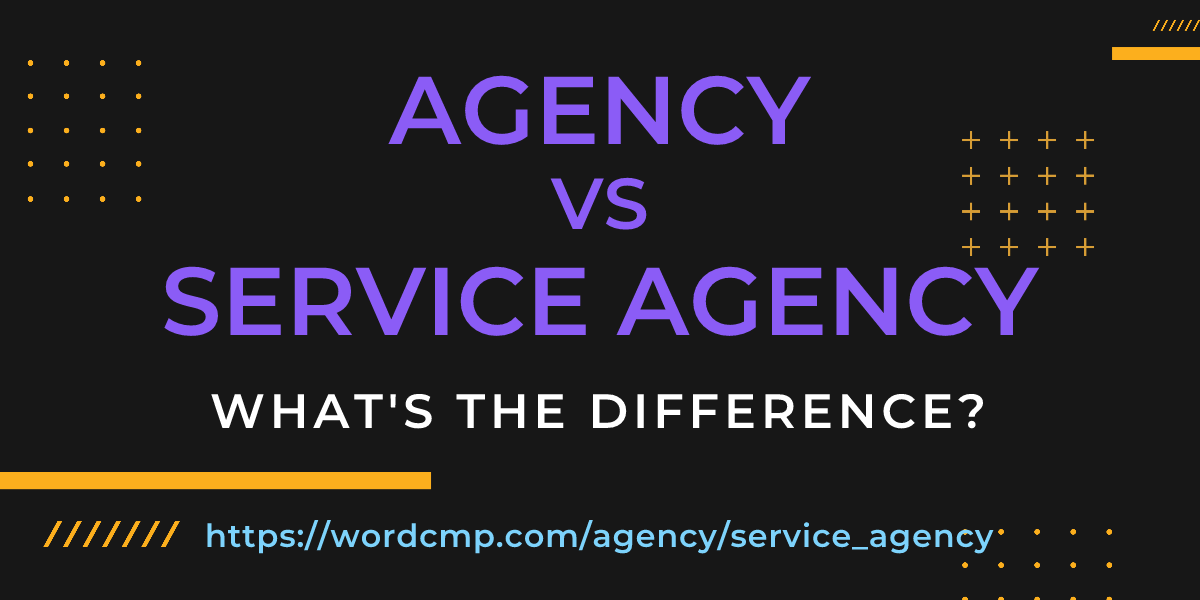 Difference between agency and service agency