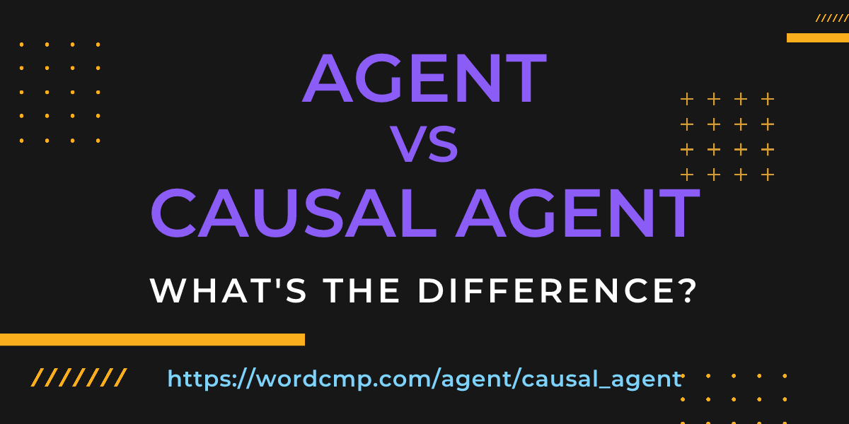 Difference between agent and causal agent