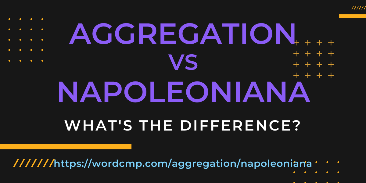 Difference between aggregation and napoleoniana