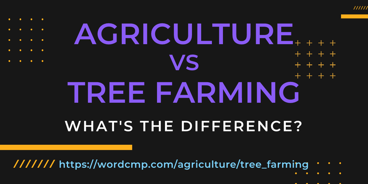 Difference between agriculture and tree farming