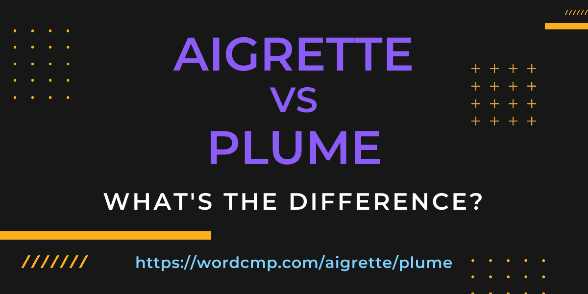 Difference between aigrette and plume