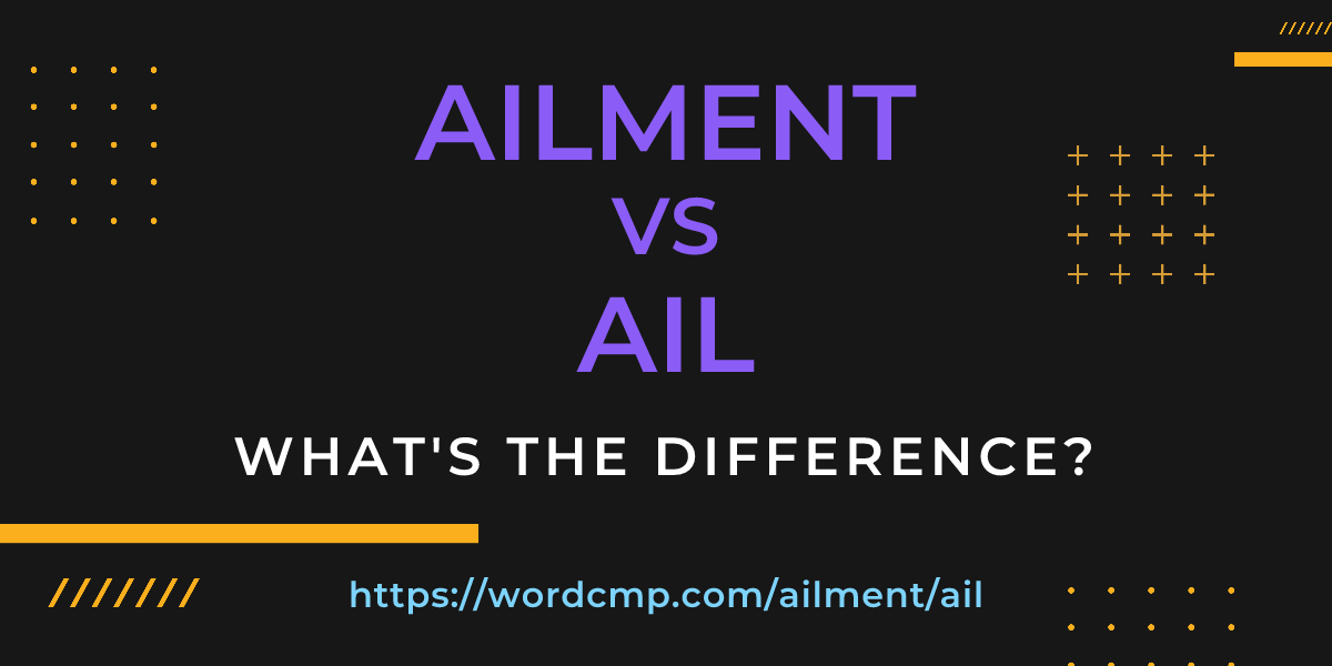 Difference between ailment and ail