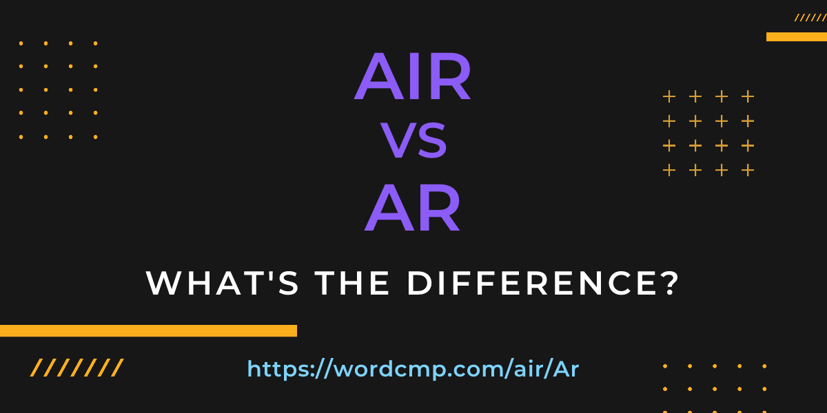 Difference between air and Ar