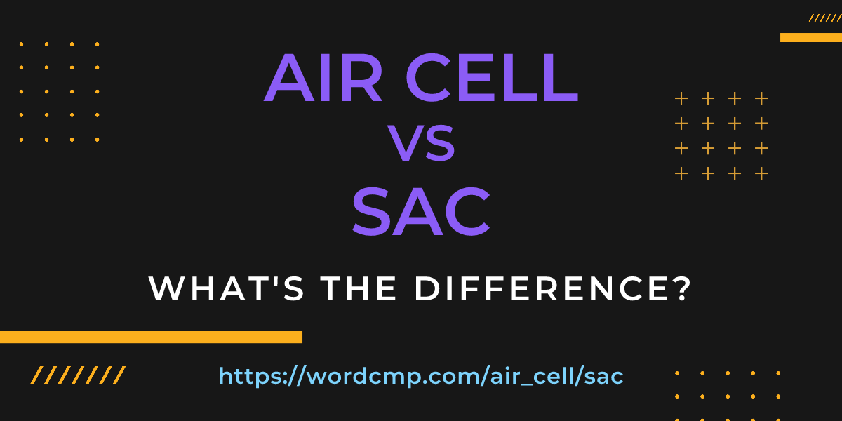 Difference between air cell and sac