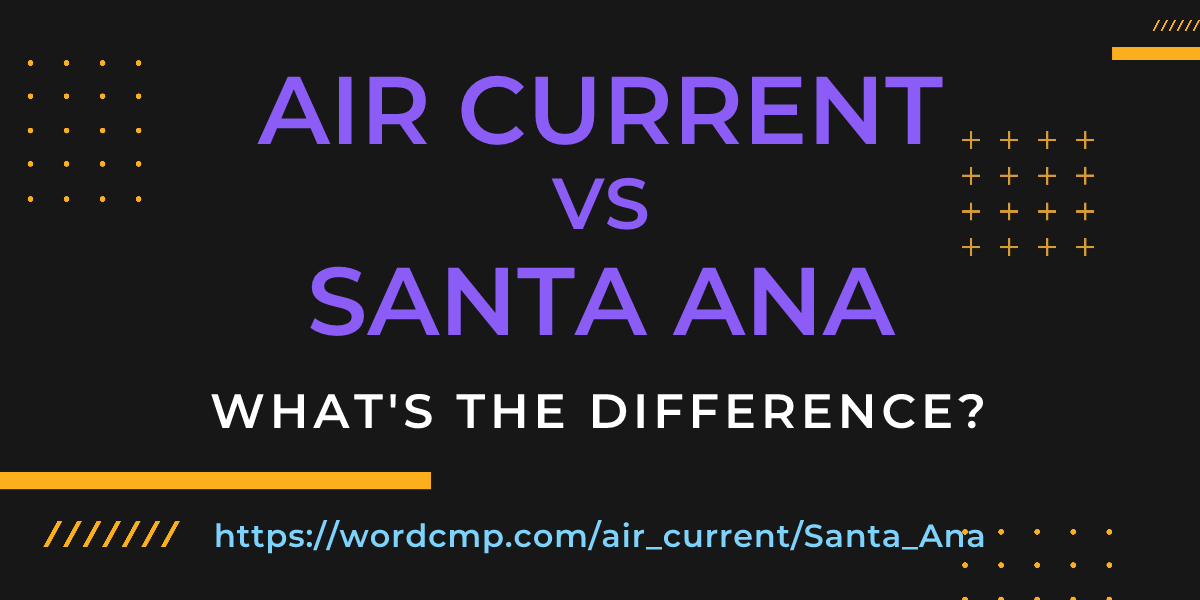 Difference between air current and Santa Ana