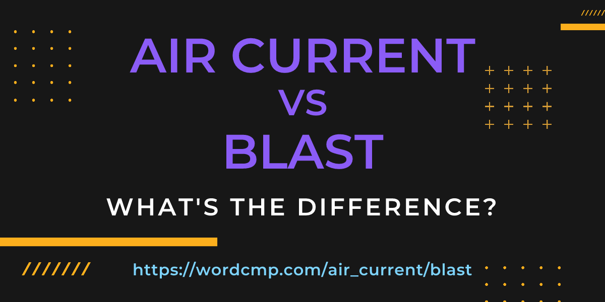 Difference between air current and blast