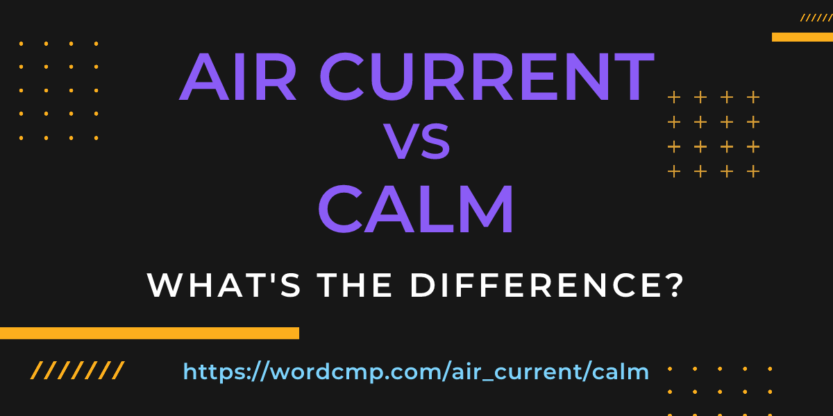 Difference between air current and calm