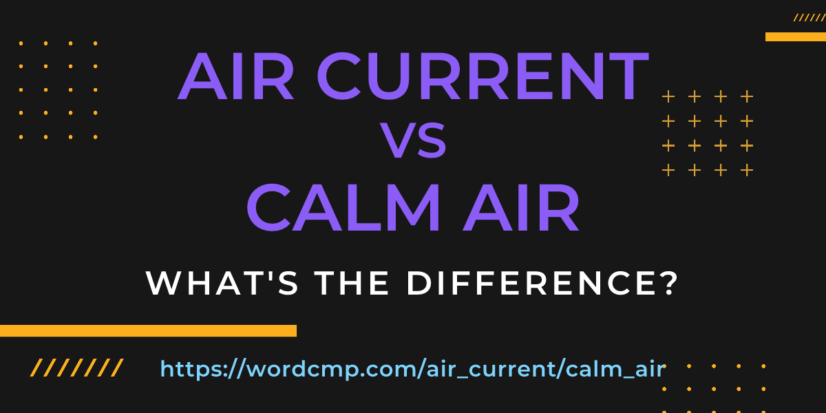 Difference between air current and calm air