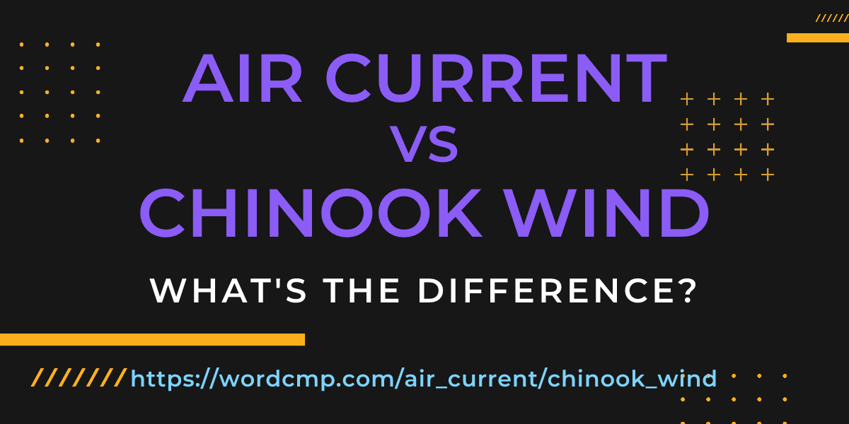 Difference between air current and chinook wind