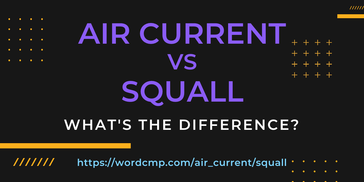 Difference between air current and squall