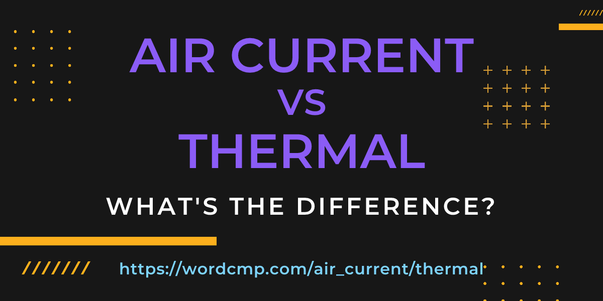 Difference between air current and thermal