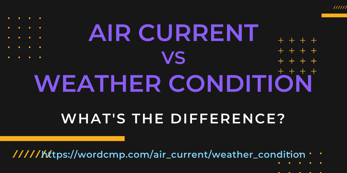 Difference between air current and weather condition