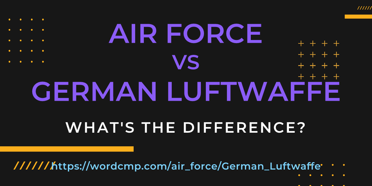 Difference between air force and German Luftwaffe