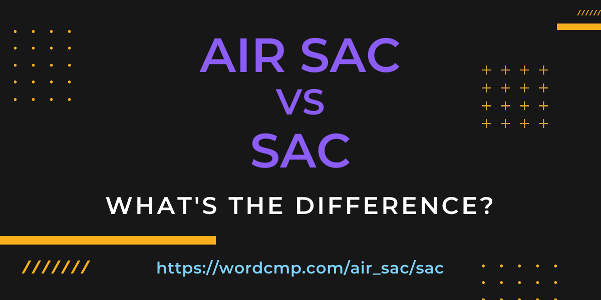 Difference between air sac and sac