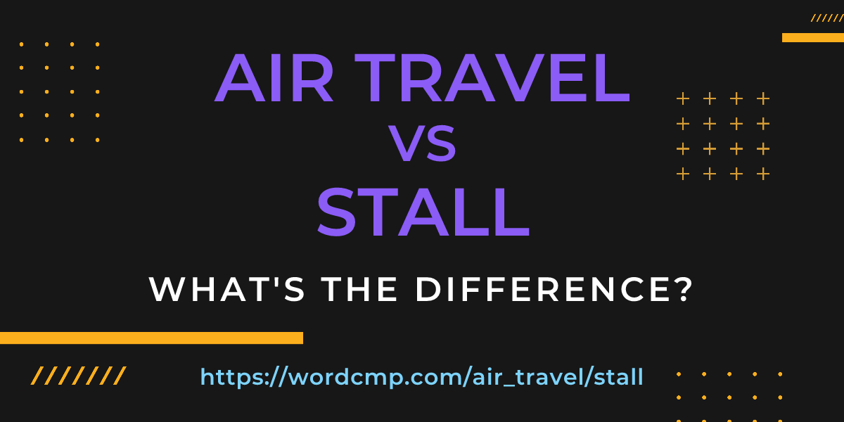 Difference between air travel and stall